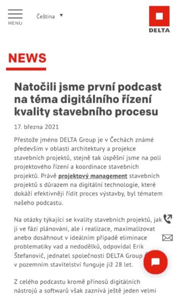 Delta Group - Natočili jsme první podcast na téma digitálního řízení kvality stavebního procesu